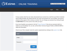 Tablet Screenshot of eionline.extron.com
